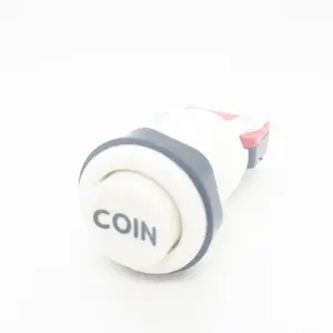 Pulsador Arcade 33mm Blanco COIN concavo