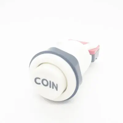Pulsador Arcade 33mm Blanco COIN concavo