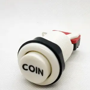 Pulsador Arcade 33mm Blanco COIN concavo