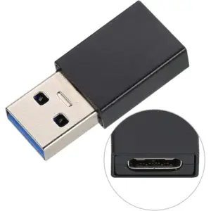 Adaptador USB Tipo C 3.1 a Usb Macho Negro