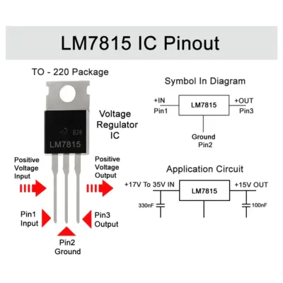 6x Regulador tension L7815CV LM7815 7815 15V 1,5A - TO-220 - Imagen 3