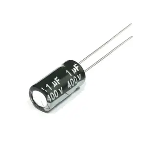 10x CONDENSADOR ELECTROLITICO 1uF 400v 105º C 6×12 mm