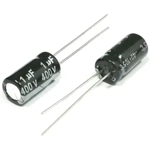 10x CONDENSADOR ELECTROLITICO 1uF 400v 105º C 6×12 mm
