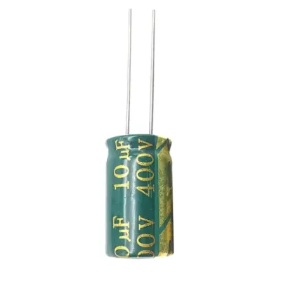5x CONDENSADOR ELECTROLITICO 10uF 400v LOW ESR 105º C 10x17 MM