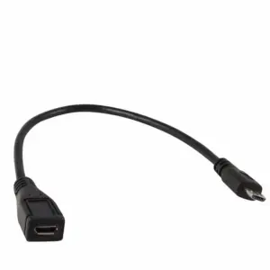 CABLE DE EXTENSION MICRO USB 25 CM MACHO HEMBRA