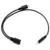 CABLE DE EXTENSION ALARGADOR MICRO USB DUPLICADOR EN 'Y' 1-A-2
