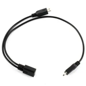 CABLE DE EXTENSION ALARGADOR MICRO USB DUPLICADOR EN 'Y' 1-A-2