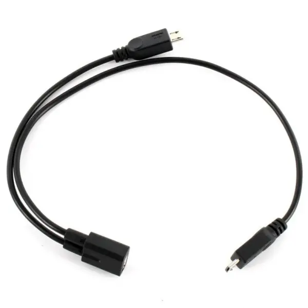 CABLE DE EXTENSION ALARGADOR MICRO USB DUPLICADOR EN 'Y' 1-A-2