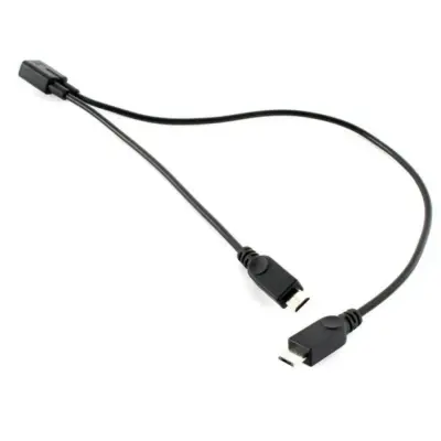 CABLE DE EXTENSION ALARGADOR MICRO USB DUPLICADOR EN 'Y' 1-A-2 - Imagen 2