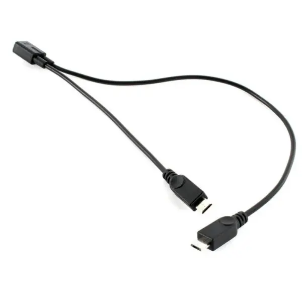 CABLE DE EXTENSION ALARGADOR MICRO USB DUPLICADOR EN 'Y' 1-A-2 - Imagen 2
