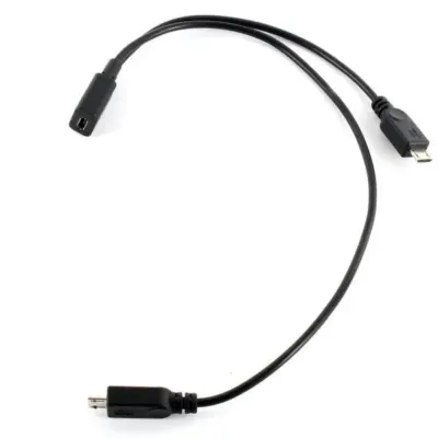 CABLE DE EXTENSION ALARGADOR MICRO USB DUPLICADOR EN 'Y' 1-A-2 - Imagen 3