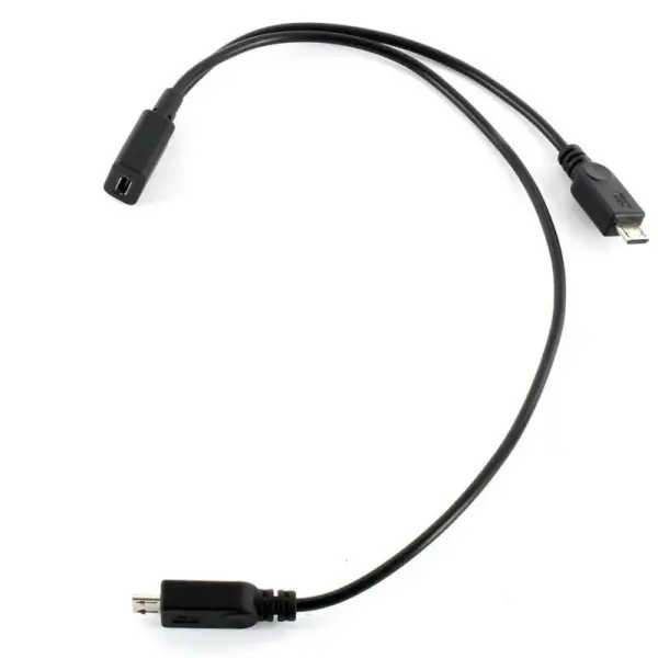 CABLE DE EXTENSION ALARGADOR MICRO USB DUPLICADOR EN 'Y' 1-A-2 - Imagen 3