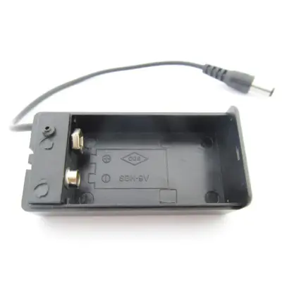 PORTAPILAS PILA 9V 6LR61 6F22 CON INTERRUPTOR Y TAPA DC JACK P032 - Imagen 4