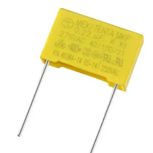 2x Condensador de seguridad MKP X2 0.22uF 224K AC 275V 15mm