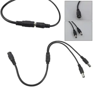 Cable splitter duplicador 2 salidas CCTV camara seguridad 12V - 2.1mm x 5.5mm
