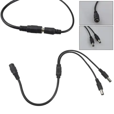 Cable splitter duplicador 2 salidas CCTV camara seguridad 12V - 2.1mm x 5.5mm