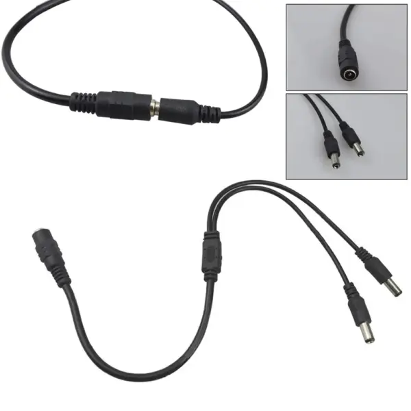 Cable splitter duplicador 2 salidas CCTV camara seguridad 12V - 2.1mm x 5.5mm