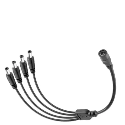 Cable splitter duplicador 4 salidas CCTV camara seguridad 12V - 2.1mm x 5.5mm