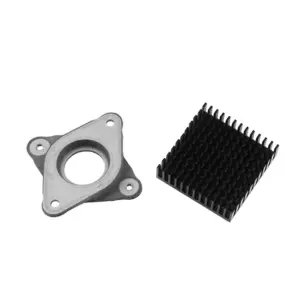 AMORTIGUADOR VIBRACIONES 53.8*53.8 mm Motor paso a paso Nema 17 + DISIPADOR NEGRO