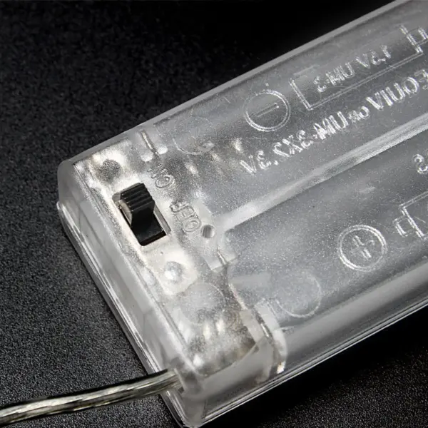 PORTAPILAS 2 PILAS AA LR06 CON INTERRUPTOR Y TAPA TRANSPARENTE - Imagen 5