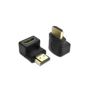 HDMI Angulo Recto Adaptador Macho A Hembra 90 Grados Dorado para PS3 PS4 Xbox