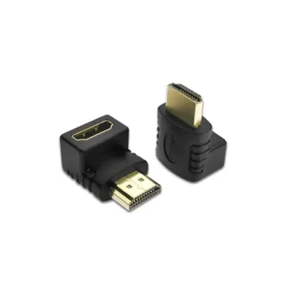 HDMI Angulo Recto Adaptador Macho A Hembra 90 Grados Dorado para PS3 PS4 Xbox