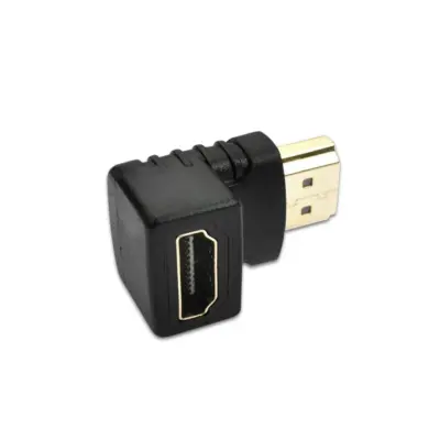 HDMI Angulo Recto Adaptador Macho A Hembra 90 Grados Dorado para PS3 PS4 Xbox - Imagen 2