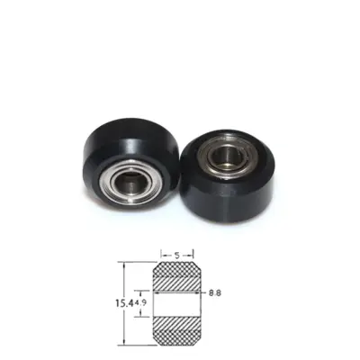 POM Rueda de engranaje de polea pequeña para impresora 3D perfil aluminio V2020