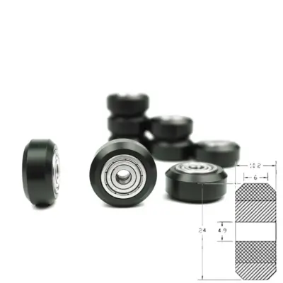 Polea Rueda tipo POM con rodamiento 625zz para perfil aluminio V2020 
