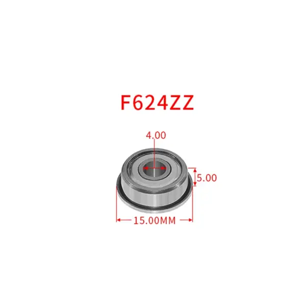 2x Rodamiento con Pestaña F624ZZ Cojinete Bolas Impresora 3D Reprap Prusa - Imagen 2