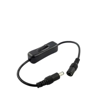 Interruptor de alimentación On/Off macho hembra 5.5x2.1mm DC 12v Tira LED CCTV