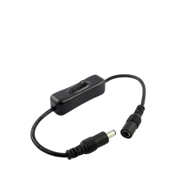 Interruptor de alimentación On/Off macho hembra 5.5x2.1mm DC 12v Tira LED CCTV