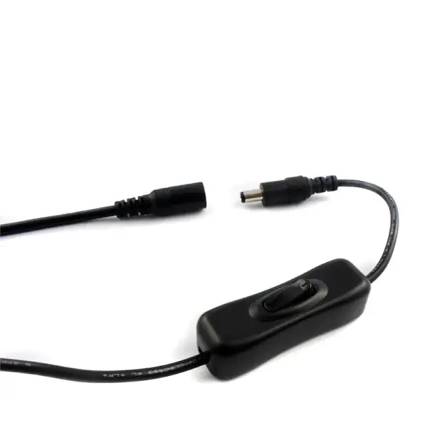 Interruptor de alimentación On/Off macho hembra 5.5x2.1mm DC 12v Tira LED CCTV - Imagen 2