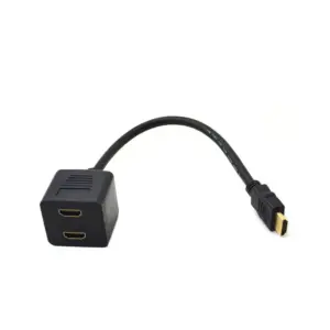 CABLE SPLITTER ADAPTADOR DIVISOR HDMI MACHO A DOBLE HDMI HEMBRA 30 CM