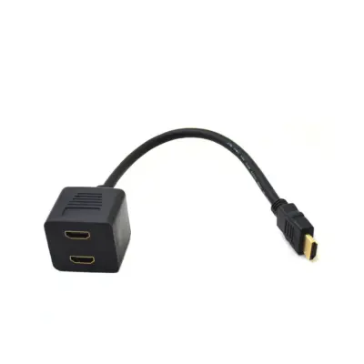 CABLE SPLITTER ADAPTADOR DIVISOR HDMI MACHO A DOBLE HDMI HEMBRA 30 CM