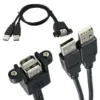 Cable de extension alargador Doble USB 2.0 macho a Doble USB hembra de montaje panel - Imagen 3