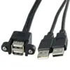 Cable de extension alargador Doble USB 2.0 macho a Doble USB hembra de montaje panel - Imagen 5