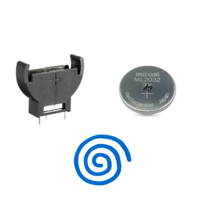 Pack Pila recargable ML2032 + porta pilas para sega dreamcast