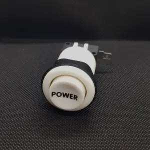 PULSADOR ARCADE 33MM BLANCO POWER CONCAVO