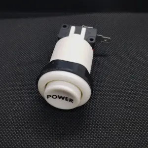 PULSADOR ARCADE 33MM BLANCO POWER CONCAVO