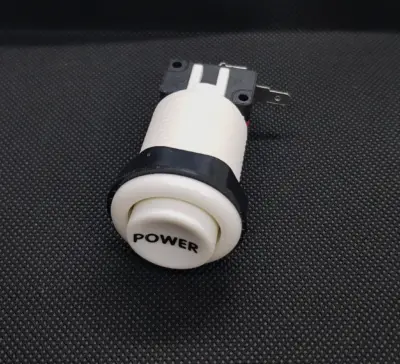 PULSADOR ARCADE 33MM BLANCO POWER CONCAVO - Imagen 2