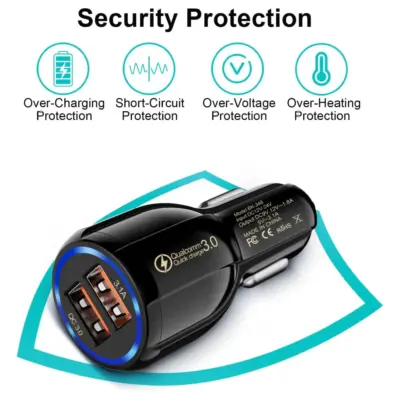 Cargador de movil para coche mechero Carga rapida doble USB 3.1A qualcomm 3.0 - Imagen 3