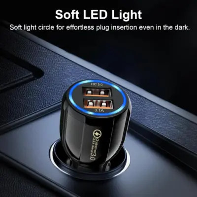 Cargador de movil para coche mechero Carga rapida doble USB 3.1A qualcomm 3.0 - Imagen 4