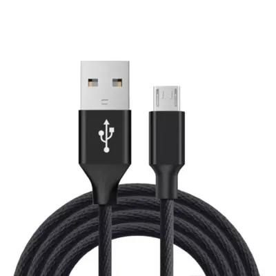 CABLE MICRO USB ALUMINIO TRENZADO NAYLON negro 1M
