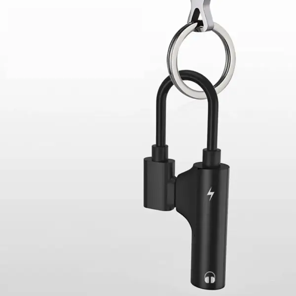 Adaptador USB-C 2 en 1 Tipo C a jack auriculares 3.5mm + carga PLATA - Imagen 3