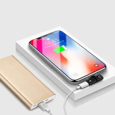Adaptador 2 en 1 Iphone Ligthning a jack auriculares 3.5mm + carga NEGRO - Imagen 3
