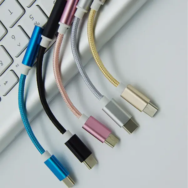ADAPTADOR NYLON TRENZADO USB-C TIPO C 3.1 A JACK HEMBRA 3.5MM COLOR ROSA - Imagen 4