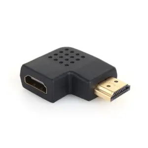 Adaptador HDMI Macho a HDMI Hembra Ángulo 90º Conector 1.4 izquierda