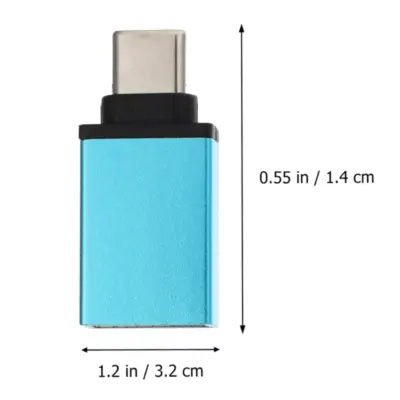 Adaptador USB 3.0 Hembra a Tipo C USB 3.1 Macho OTG AZUL - Imagen 4