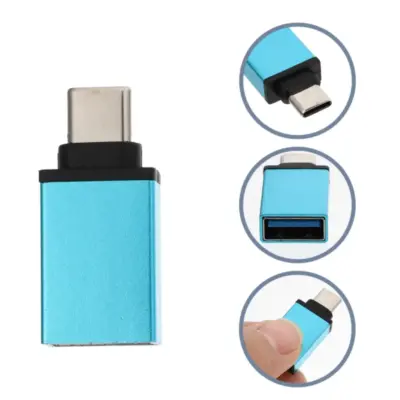 Adaptador USB 3.0 Hembra a Tipo C USB 3.1 Macho OTG AZUL - Imagen 5